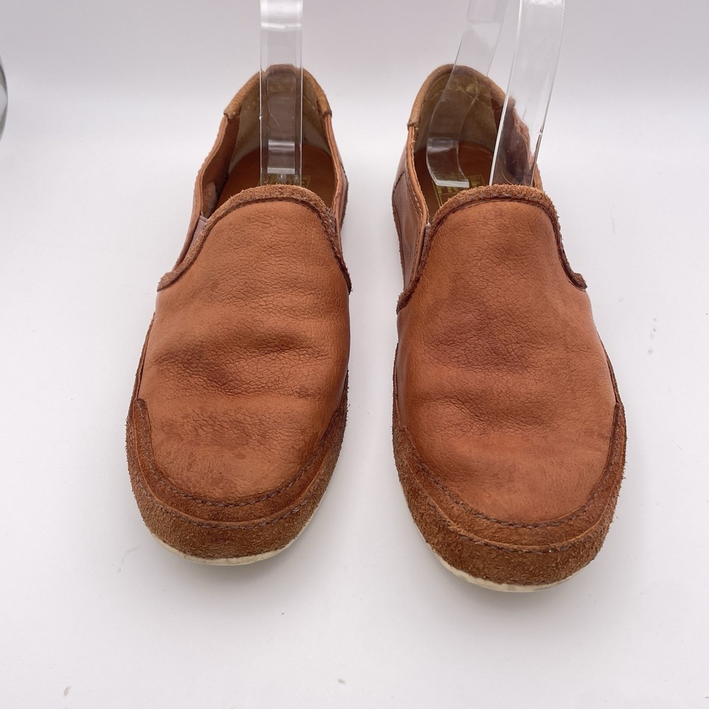 FRYE Dean‎ Artisan Shoes Women's 6.5 Brown Soft Leather Slip-On Flats Bohemian - Picture 3 of 12